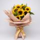 Bouquet de girasoles con follaje verde – Flores Colombia