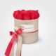 Caja redonda de lujo con rosas rojas – Flores Colombia