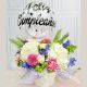 ramo de flores surtidas como hortensias, rosas, flores exóticas con un hermoso globo burbuja - envio a domicilio en todo colombia 